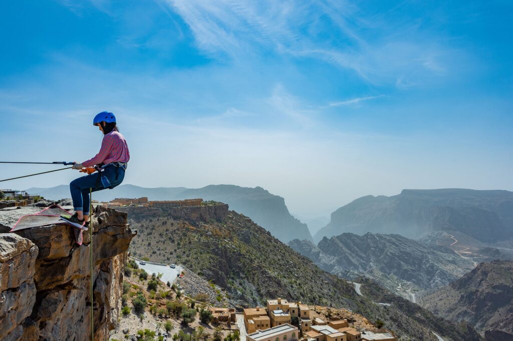 Abseiling in paradise