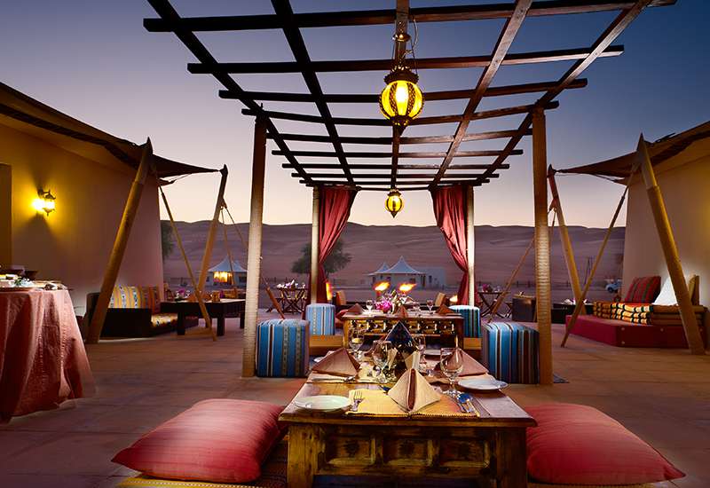 Desert Nights Camp, dining under the stars.
