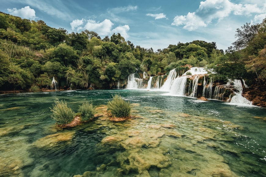 Cool off with a dip in Krka National Park's turquoise waterfalls