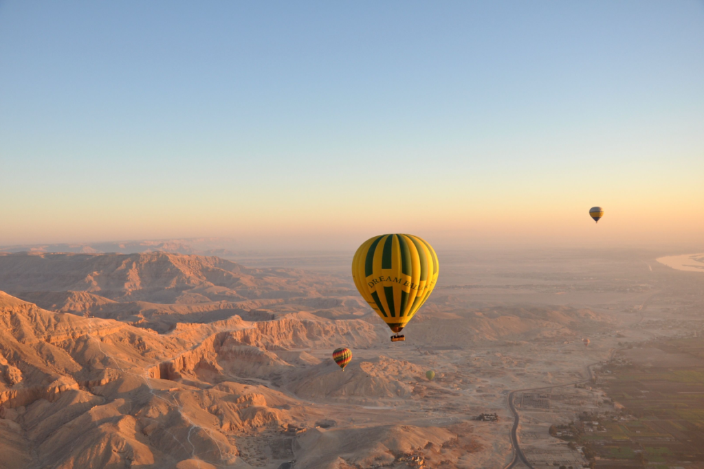 Hot Air Balloon over The Valley of the Kings, Egypt